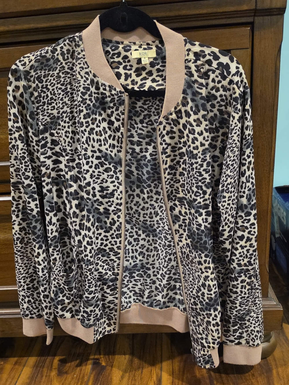 Kori Leopard Print Bomber Jacket